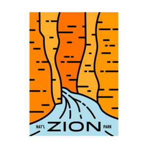 Zions, National Park, Postcard